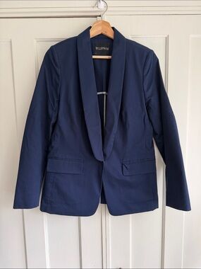 Wildfang Ultimate Tux Blazer Navy Blue Medium Cotton EUC